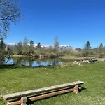 Log With Mountain View *
